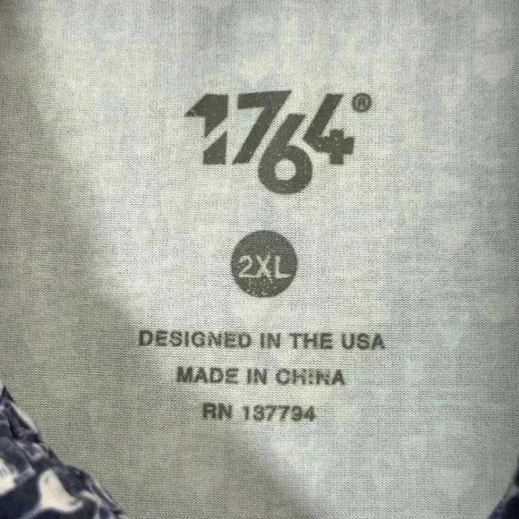 1764 Shirt Mens 2XL Cocktail Print Performance Golf Polo Breathable Drinking AOP - Picture 6 of 10